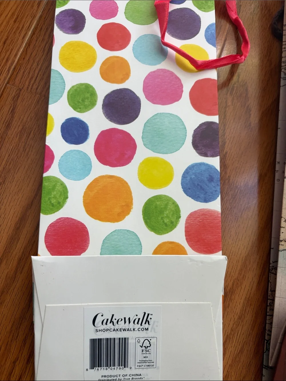 Set of 3 Cakewalk Decorative Wine Gift Bags - Polka Dot, Map, Circle Designs